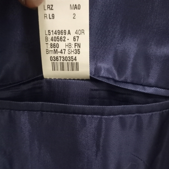 Ralph Lauren Men’s 40R Navy Pinstripe Wool Blazer – Classic Fit - Picture 8 of 16